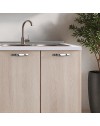 Cucina Completa Meraviglia XL Reversibile 375 cm Olmo e Bianco Frassinato