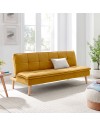Divano letto Lunaria 3 posti colore senape design moderno 182x88x80HE