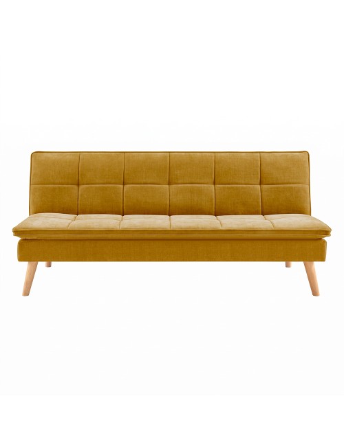Divano letto Lunaria 3 posti colore senape design moderno 182x88x80HE