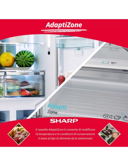 Frigorifero side-by-side Sharp SJ-NFA15IMXJE-EU2 libera installazione 4 porte 488 L Advanced NoFrost crema classe E