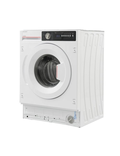 Lavatrice integrata Sharp ES-NIB814BWNA-IT 8 kg 1400 RPM classe A con tecnologia a vapore