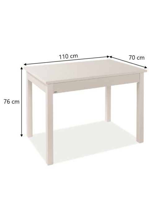 Tavolo Allungabile Firenze 110x70 cm Noce Naturale Made in Italy