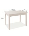 Tavolo Allungabile Firenze 110x70 cm Noce Naturale Made in Italy