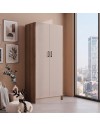 Armadio due ante 91x52x210h colore noce e cashmere ARM290
