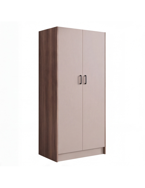 Armadio due ante 91x52x210h colore noce e cashmere ARM290
