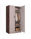 Armadio due ante 91x52x210h colore noce e cashmere ARM290