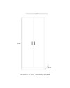 Armadio due ante 91x52x210h colore noce e cashmere ARM290