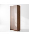 Armadio 2 Ante 90 cm H 247 cm Noce Naturale e Cashmere Made in Italy