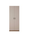 Armadio 2 Ante 90 cm H 247 cm Noce Naturale e Cashmere Made in Italy