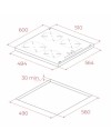 Piano cottura induzione Teka IBC64115SSMBK 4 zone di cottura 60 cm. touchscreen frontale nero