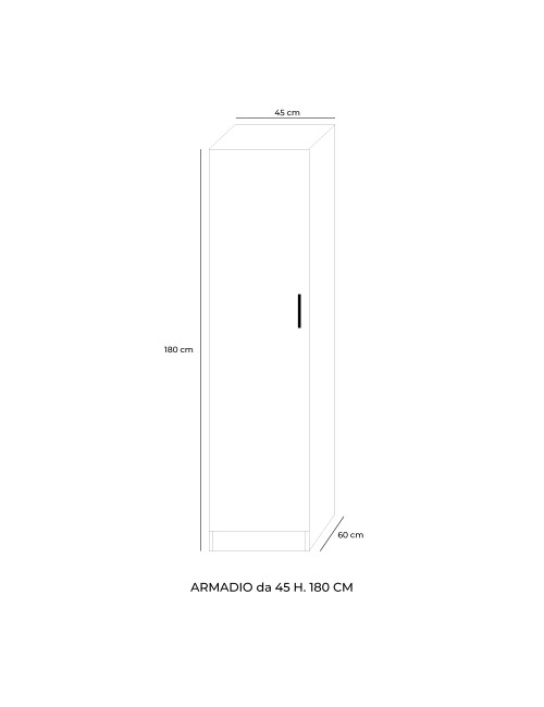 Armadio 1 Anta 45x60x180 h Colore Bianco Prezzo