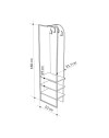 Mobile ingresso grigio cemento Archy con appendiabiti e scarpiera 53x31.7x180H – Stile industriale e organizzazione