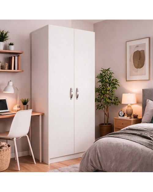Armadio due ante 91x52x210h colore bianco ARM290