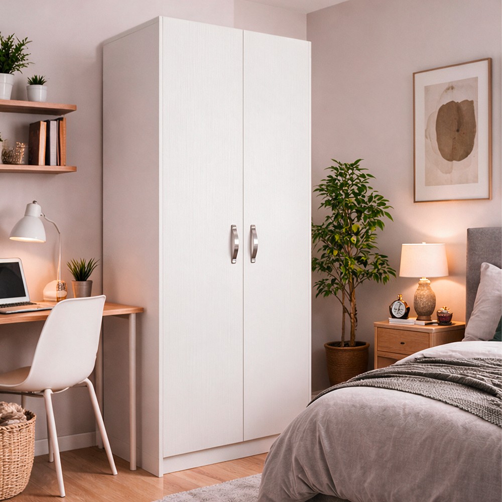 Armadio due ante 91x52x210h colore bianco ARM290