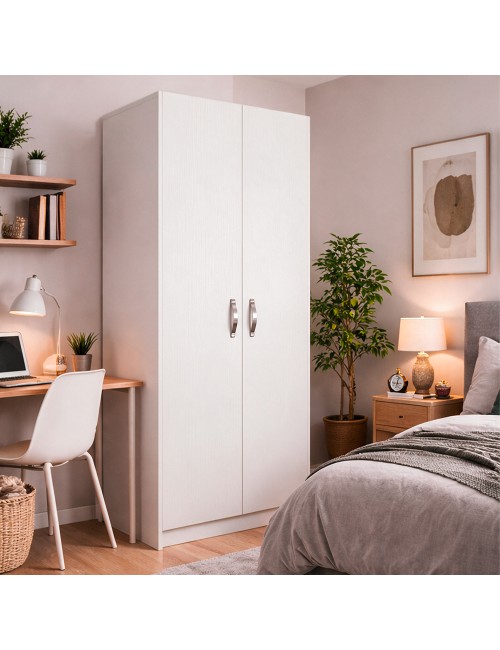 Armadio Due Ante 91x52x210h Colore Bianco Prezzo