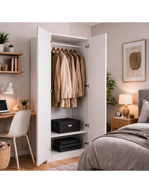 Armadio Due Ante 91x52x210h Colore Bianco Prezzo