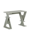 Scrivania Papillon verde con gambe a X e ripiani integrati 106x50x75