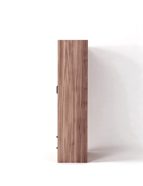 Armadio due ante e cassetti 91x52x210h colore noce e cashmere ARM290C