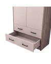 Armadio due ante e cassetti 91x52x210h colore noce e cashmere ARM290C