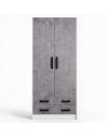 Armadio due ante e cassetti 91x52x210h colore cemento ARM290C