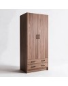 Armadio due ante e cassetti 91x52x210h colore noce naturale ARM290C
