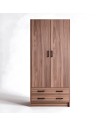 Armadio due ante e cassetti 91x52x210h colore noce naturale ARM290C