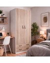 Armadio due ante e cassetti 91x52x210h colore olmo ARM290C