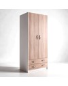 Armadio due ante e cassetti 91x52x210h colore olmo ARM290C