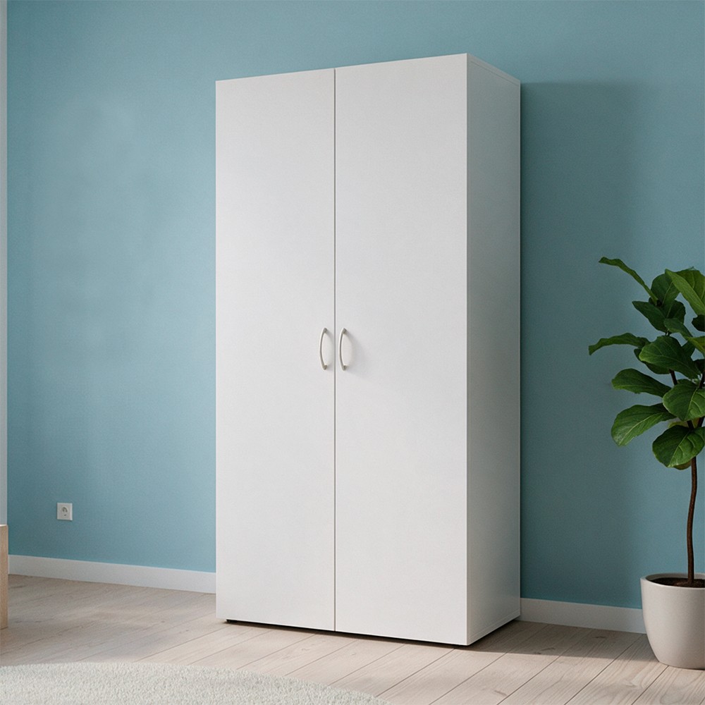 Armadio 2 ante Seba2 80x51,6x177h colore bianco
