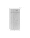 Armadio 2 ante Seba2 80x51,6x177h colore bianco