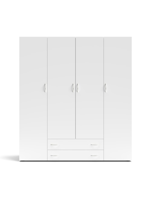 Armadio 4 Ante e 2 Cassetti bianco Seba4 160x51,6x177h Prezzo