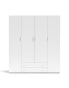 Armadio 4 ante e 2 cassetti Seba4 160x51,6x177h colore bianco