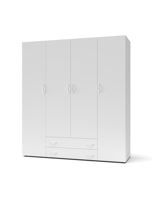 Armadio 4 Ante e 2 Cassetti bianco Seba4 160x51,6x177h Prezzo