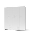 Armadio 4 ante e 2 cassetti Seba4 160x51,6x177h colore bianco