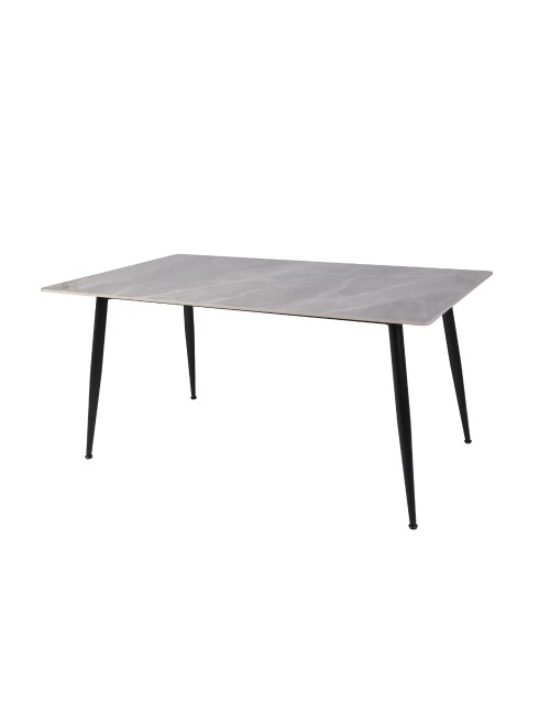 Tavolo top ceramica effetto marmo grigio lucido Mila 160x90