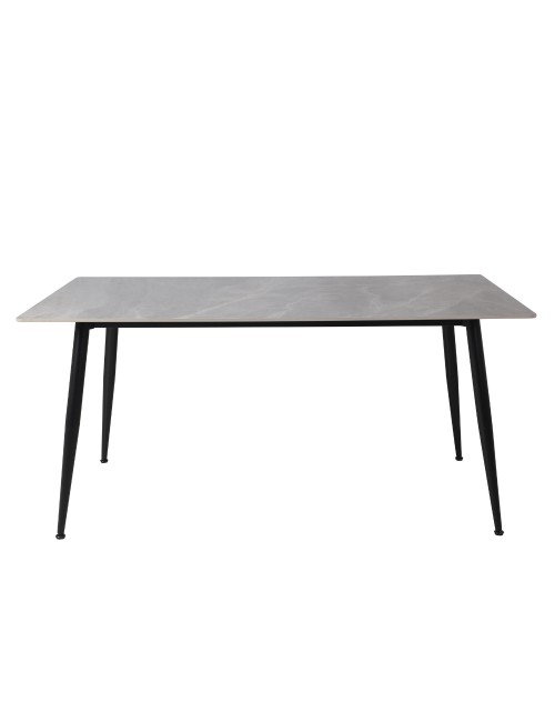 Tavolo top ceramica effetto marmo grigio lucido Mila 160x90