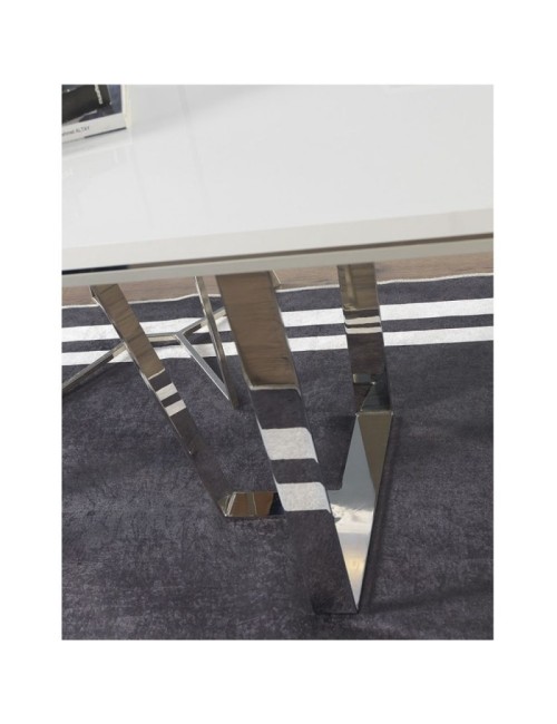 Tavolo Enzio 185x95x78h colore bianco laccato lucido prezzo