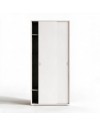 Armadio due ante scorrevoli 90x43x212h con appendiabiti colore bianco frassinato