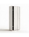 Armadio due ante scorrevoli 90x43x212h con appendiabiti colore bianco frassinato