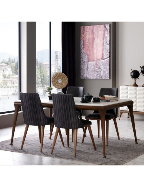 Tavolo Diana 190x105x80h colore bianco noce prezzo
