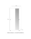 Armadio due ante con specchio scorrevoli 90x43x212h con ripiani colore bianco frassinato e olmo