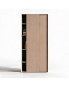 Armadio due ante scorrevoli 90x43x212h con ripiani colore bianco frassinato e olmo