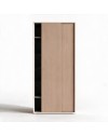 Armadio due ante scorrevoli 90x43x212h con appendiabiti colore bianco frassinato e olmo