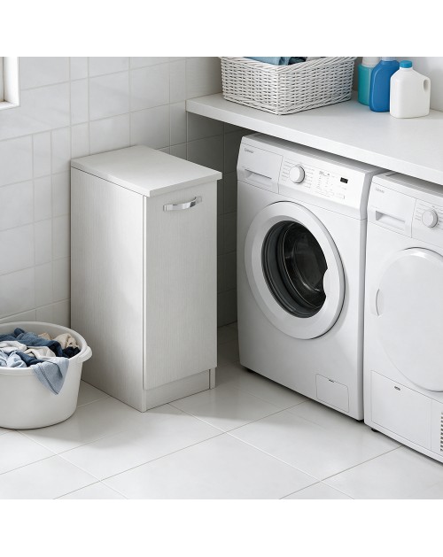 Mobile bagno con anta 36x50x85,5 colore bianco frassinato