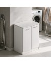 Mobile bagno due ante 71x50x85,5 colore bianco frassinato