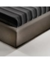 Letto matrimoniale con contenitore Napoli tessuto colore tortora