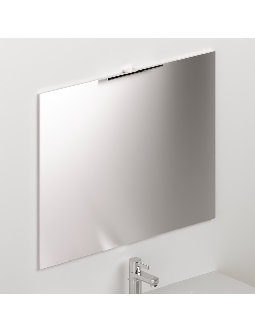 Mobile bagno sospeso bianco frassinato 2 cassetti con lavabo e specchio COMP100BF 101x46x54h