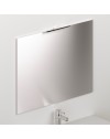 Mobile bagno sospeso bianco frassinato 2 cassetti con lavabo e specchio COMP100BF 101x46x54h
