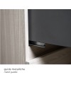 Mobile bagno sospeso bianco frassinato 2 cassetti con lavabo e specchio COMP100BF 101x46x54h