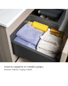 Mobile bagno sospeso olmo 2 cassetti con lavabo e specchio COMP100OL 101x46x54h